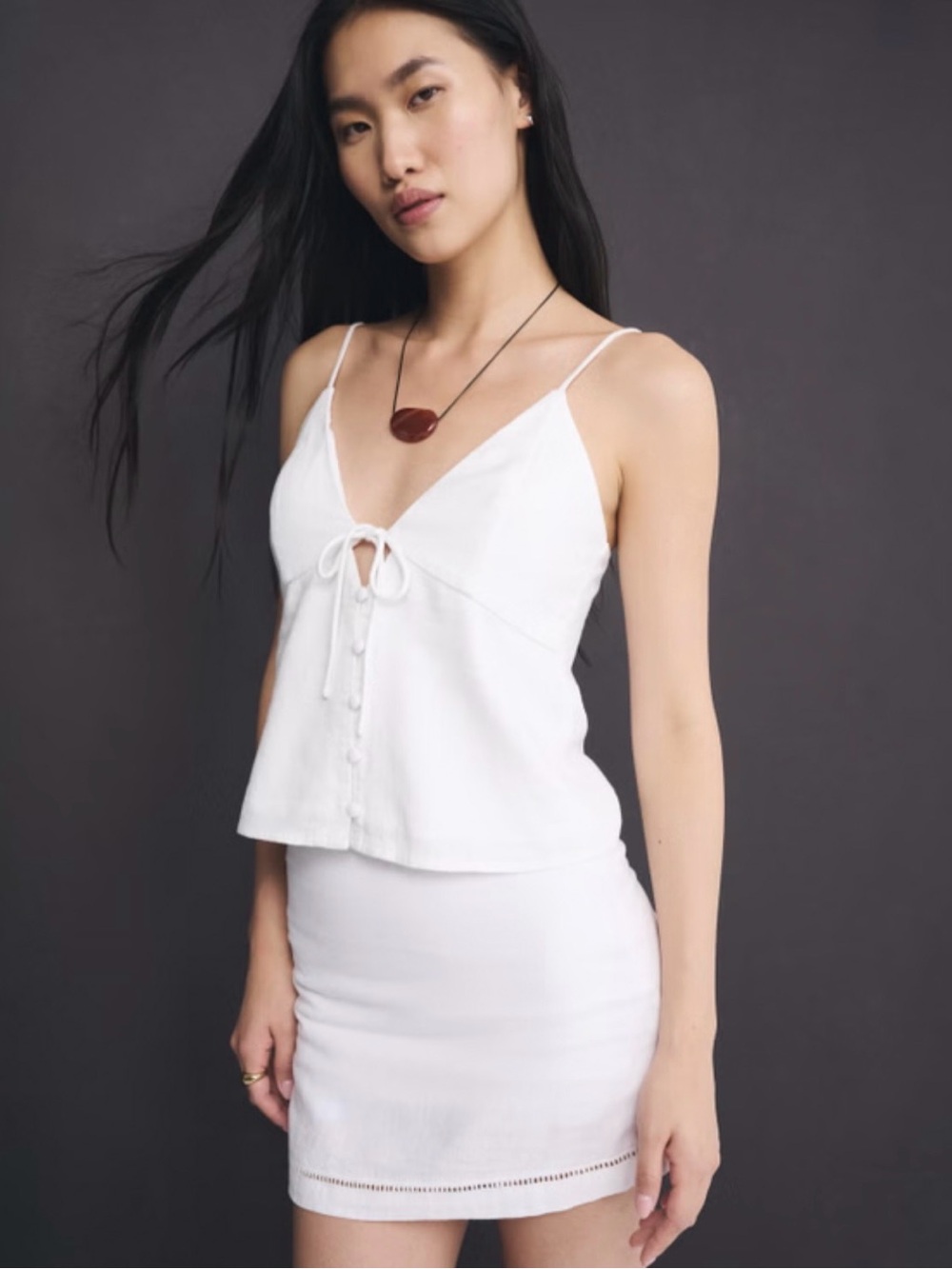 Abercrombie & Fitch Bella Bra-Free Linen-Blend Cami